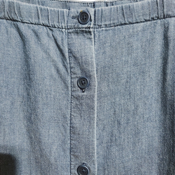 EILEEN FISHER AIRY ORGANIC COTTON TWILL A-LINE SKIRT SZ XL - Picture 8 of 12